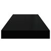vidaXL Floating Wall Shelves 4 pcs High Gloss Black 60x23.5x3.8 cm MDF