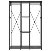 vidaXL Wardrobe Black 110x40x167 cm Metal and Engineered Wood
