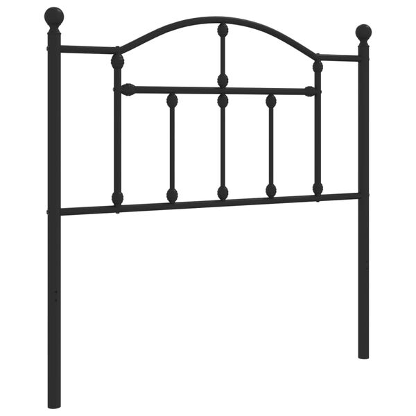 vidaXL Metal Replace Headboard Black 90 cm