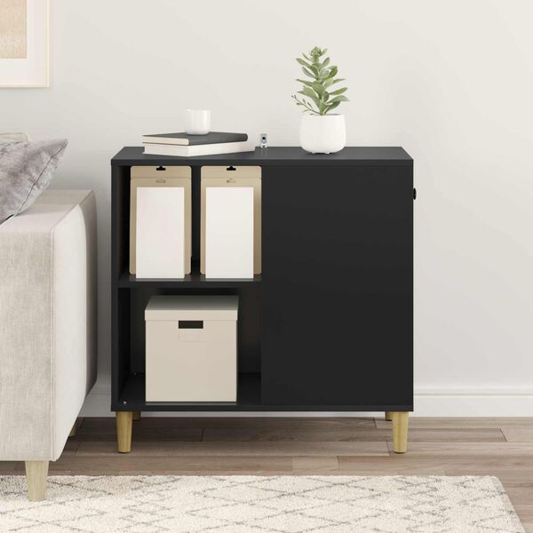 vidaXL Cat House Black 72 x 42.5 x 70 cm Engineered Wood