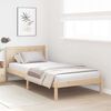 vidaXL Bed Frame Brown 75 x 190 cm Solid Pine wood