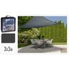 ProGarden Shade Cloth 3x3 m Dark Grey Square