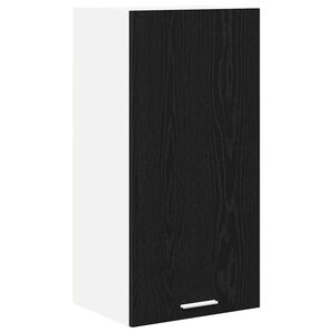 vidaXL Hanging Cabinet Riga Black Oak and White 40 x 31 x 80 cm