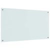 vidaXL Kitchen Backsplash White 110 x 60 cm Tempered Glass