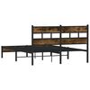 vidaXL Bed Frame without Mattress with Headboard Sonoma Oak 150x200 cm King Size