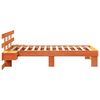 vidaXL Bed Frame with Headboard Wax Brown 80 x 200 cm Solid Pine Wood