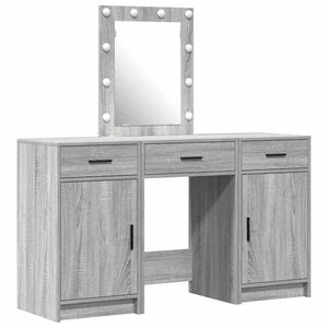 vidaXL Dressing Table with Door Grey 50 x 41 x 135 cm Engineered Wood