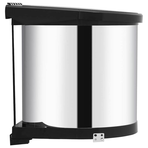 vidaXL Kitchen Built-in Dust Bin Stainless Steel 8 L