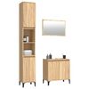 vidaXL 3 Piece Bathroom Furniture Set Sonoma Oak Engineered Wood