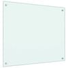 vidaXL Kitchen Backsplash Milk 70 x 60 cm Tempered Glass