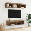 vidaXL TV Cabinet Set with LED Artisan Oak Engineered Wood