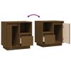 vidaXL Bedside Cabinet Honey Brown 50x34x50 cm Solid Wood Pine