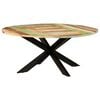 vidaXL Dining Table Round 175x75 cm Solid Reclaimed Wood