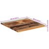 vidaXL Square Table Top 60x60 cm 25-27 mm Solid Reclaimed Wood