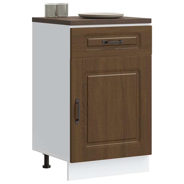 vidaXL Kitchen Base Cabinet Kalmar Brown Oak Engineered Wood