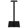 vidaXL Speaker Stands 2 pcs Black Tempered Glass 1 Pillar Design