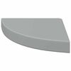 vidaXL Floating Corner Shelves 4 pcs Grey 25x25x3.8 cm MDF