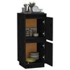 vidaXL Sideboard Black 31.5x34x75 cm Solid Wood Pine