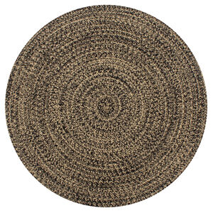 vidaXL Handmade Rug Jute Black and Natural 120 cm