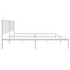 vidaXL Metal Bed Frame without Mattress with Headboard White 183x213cm
