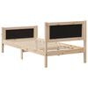 vidaXL Bed frame Brown and dark grey 90 x 200 cm Solid pine wood
