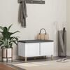 vidaXL Hall Bench with Cushion with Storage White 80 x 38 x 46 cm