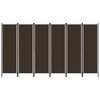 vidaXL 6-Panel Room Divider Brown 300x180 cm