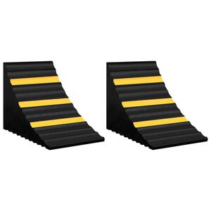 vidaXL Wheel Chocks 2 pcs 29x16x19 cm Rubber