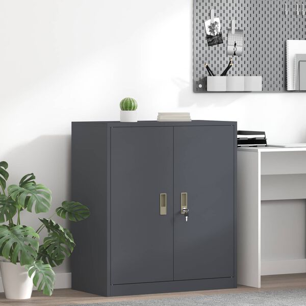 vidaXL Storage Cabinet Anthracite 80 x 40 x 90 cm Steel