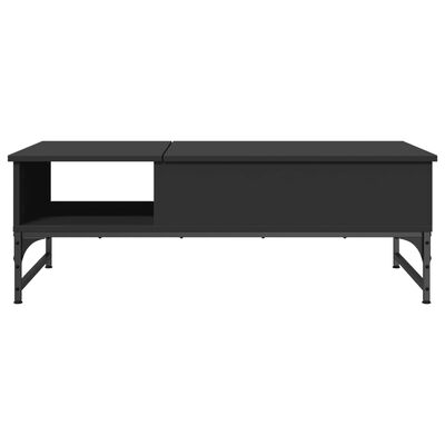 vidaXL Coffee Table Black 100x50x35 cm Engineered Wood and Metal