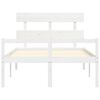 vidaXL Senior Bed without Mattress White Small Double Solid Wood