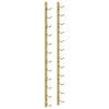 vidaXL Wall Mounted Wine Rack for 12 Bottles Gold Iron
