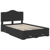 vidaXL Bed Frame with Headboard Black 120 x 200 cm Engineered Wood