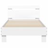 vidaXL Bed Frame without Mattress with Headboard White 75x190 cm Small Single