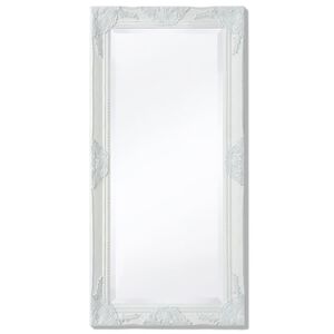 vidaXL Wall Mirror Baroque Style 100x50 cm White