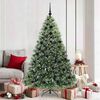 vidaXL Artificial Christmas Tree with 300 LEDs Green 180 cm PE and PVC