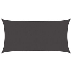 vidaXL Sunshade Sail Anthracite 2 x 6 m HDPE