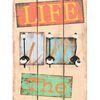 vidaXL Wall-mounted Coat Rack with 6 Hooks 120x40 cm LE LIFE