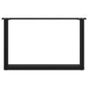 vidaXL Coffee Table Legs U-Shaped 2 pcs Black 70x(42-43) cm Steel
