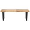 vidaXL Basin Shelf Wall Mounted Steel and Solid Wood Acacia