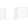 vidaXL Dog Gate with Door Foldable 12 Panels White 960 cm Poplar Wood