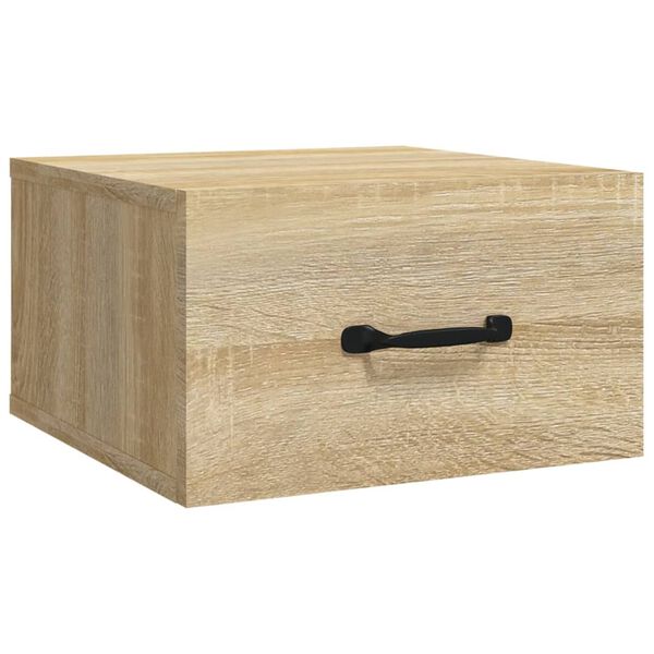 vidaXL Wall-mounted Bedside Cabinet Sonoma Oak 35x35x20 cm