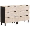 vidaXL Sideboard White Wash Finish Solid Mango Wood