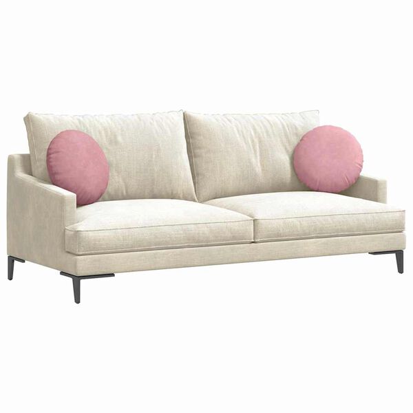 vidaXL Seat Cushions 2 pcs Pink Ø 40 x 13 cm Velvet