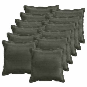 vidaXL Cushion Cover 12 pcs HOUTEN Anthracite 40 x 40 cm Corduroy
