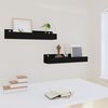vidaXL Wall Shelves 2 pcs Black 50x12x9 cm Solid Wood Pine