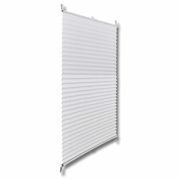 Plisse Blind 60x125cm White Pleated Blind