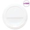 vidaXL Paper Coffee Cup Lids &Oslash;80 mm 8oz 1000 pcs White Plastic