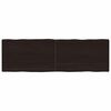 vidaXL Table Top Dark Brown 160x50x(2-4) cm Treated Solid Wood Live Edge