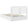 vidaXL Storage Bed with Headboard White 140 x 200 cm Engineered Wood